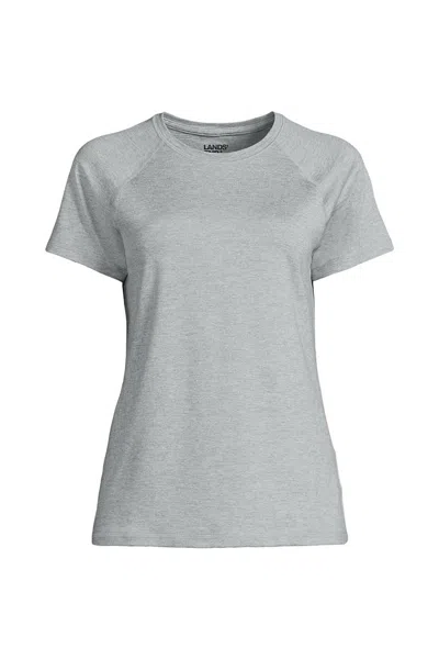 Lands' End School Uniform Women's Short Sleeve Active Tee In Gray