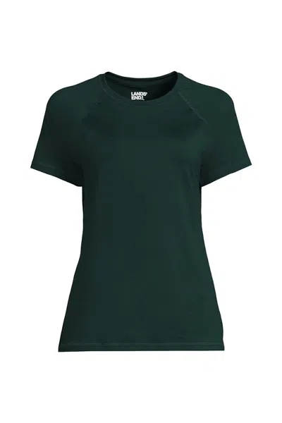 Lands' End School Uniform Women's Short Sleeve Active Tee In Green