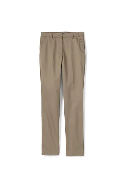 Lands' End School Uniform Women's Slim Leg Chino Pants In Brown