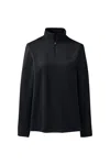 Lands' End School Uniform  Quarter Zip Pullover In Black