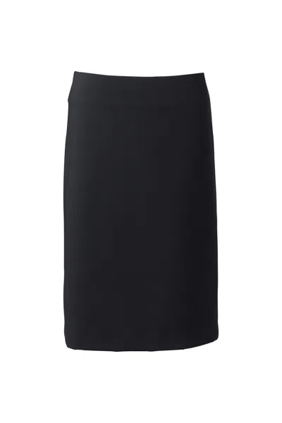 Lands' End School Uniform Women's Washable Wool Skirt In Black