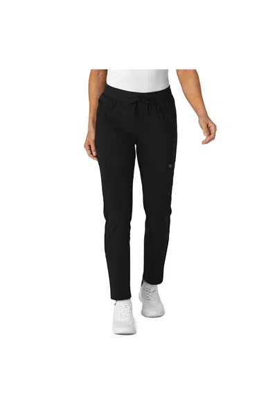 Lands' End School Uniform Women's Wink W123 Flex-n-reach Track Scrub Pants In Black