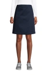 Lands' End School Uniform Young  Blend Chino Skort Above Knee In Classic Navy