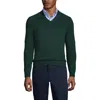 Lands' End School Uniform Young  Cotton Modal V-neck Sweater In Evergreen