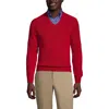 Lands' End School Uniform Young  Cotton Modal V-neck Sweater In Red