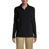 Lands' End School Uniform Young  Lightweight Fleece Quarter Zip Pullover In Black