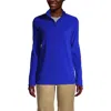 Lands' End School Uniform Young  Lightweight Fleece Quarter Zip Pullover In Cobalt