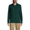 Lands' End School Uniform Young  Lightweight Fleece Quarter Zip Pullover In Evergreen