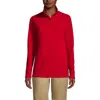 Lands' End School Uniform Young  Lightweight Fleece Quarter Zip Pullover In Red