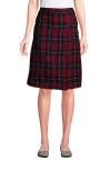 Lands' End School Uniform Young  Plaid A-line Skirt Below The Knee In Classic Navy Large Plaid