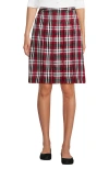 Lands' End School Uniform Young  Plaid Box Pleat Skirt Top Of The Knee In Multi