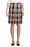 Lands' End School Uniform Young  Plaid Box Pleat Skirt Top Of The Knee In Multi