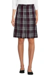 Lands' End School Uniform Young  Plaid Box Pleat Skirt Top Of The Knee In Multi