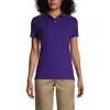 Lands' End School Uniform Young  Short Sleeve Feminine Fit Mesh Polo Shirt In Deep Purple