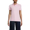 Lands' End School Uniform Young  Short Sleeve Feminine Fit Mesh Polo Shirt In Ice Pink
