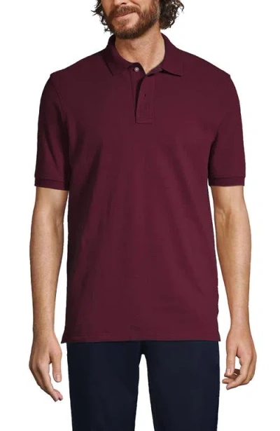 Lands' End School Uniform Young  Short Sleeve Mesh Polo Shirt In Burgundy