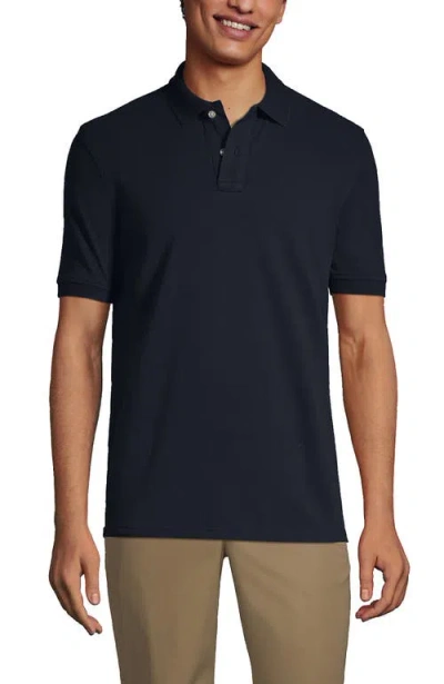 Lands' End School Uniform Young  Short Sleeve Mesh Polo Shirt In Classic Navy