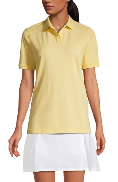 Lands' End School Uniform Young  Short Sleeve Mesh Polo Shirt In Maize