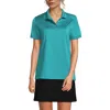 Lands' End School Uniform Young  Short Sleeve Rapid Dry Polo Shirt In Blue