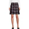 Lands' End School Uniform Young  Side Pleat Plaid Skort Above The Knee In Black