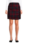 Lands' End School Uniform Young  Side Pleat Plaid Skort Above The Knee In Classic Navy Large Plaid