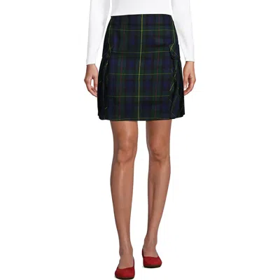 Lands' End School Uniform Young  Side Pleat Plaid Skort Above The Knee In Multi