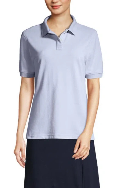 Lands' End Tall Short Sleeve Mesh Polo Shirt In Blue