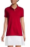 Lands' End Tall Short Sleeve Mesh Polo Shirt In Red
