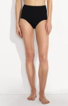 Lands' End Sculpting Suit Chlorine Resistant Targeted Control Retro High Waisted Bikini Swim Bottoms In Black