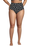 Lands' End Plus Size Sculpting Suit High Waisted Bikini Bottoms In Black