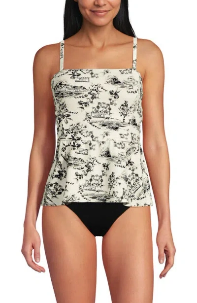 Lands' End Sculpting Waveshaper Peplum Swim Tankini Top