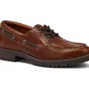 Lands' End Seaport Leather Lace Up Boat Shoes In Brown