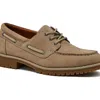 Lands' End Seaport Leather Lace Up Boat Shoes In Brown