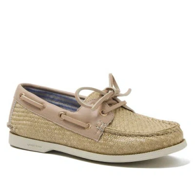 Lands' End Seaport Woven Boat Shoes In Animal Print