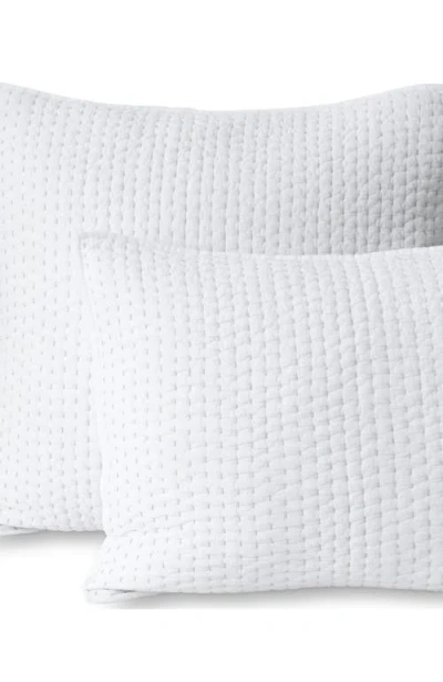Lands' End Seed Stitch Quilted Pillow Sham In White