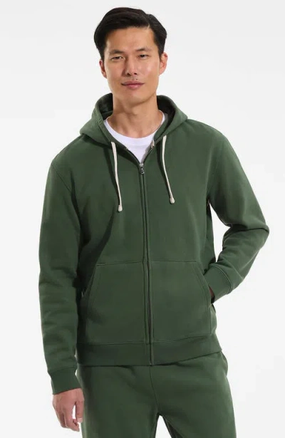 Lands' End Serious Sweats Full Zip Hoodie In Green