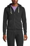 Lands' End Serious Sweats Full Zip Hoodie In Dark Charcoal Heather