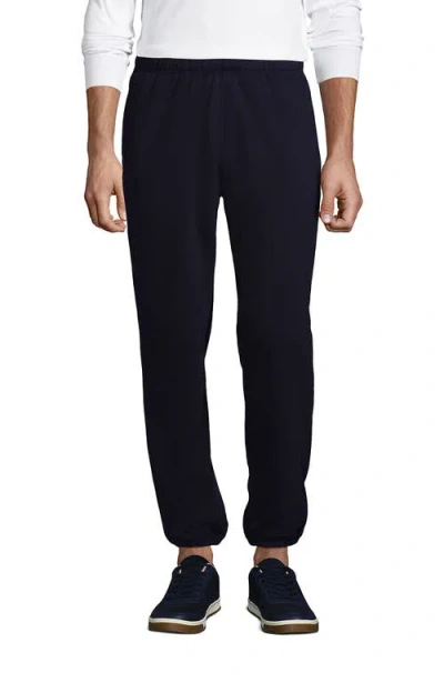 Lands' End Serious Sweats High Pile Lined Pant In Blue