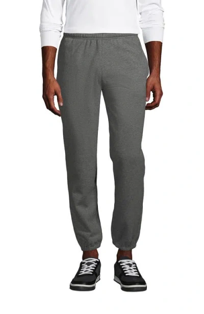 Lands' End Serious Sweats High Pile Lined Pant In Gray