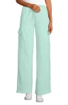 Lands' End Serious Sweats High Rise Wide Leg Cargo Pants In Julep