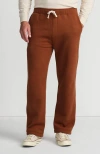 Lands' End Serious Sweats Wide Leg Sweatpants In Dark Auburn Brown