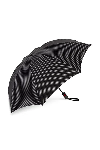 Lands' End Shedrain Unbelievabrella Reverse Closing Auto Open Compact Umbrella In Black