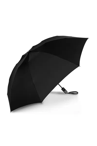 Lands' End Shedrain Unbelievabrella Reverse Closing Auto Open Compact Umbrella In Black