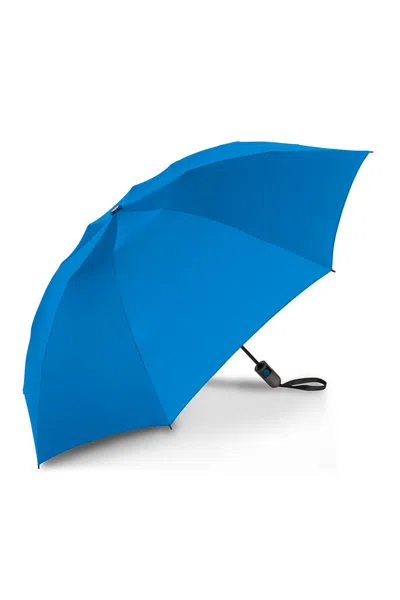 Lands' End Shedrain Unbelievabrella Reverse Closing Auto Open Compact Umbrella In Red