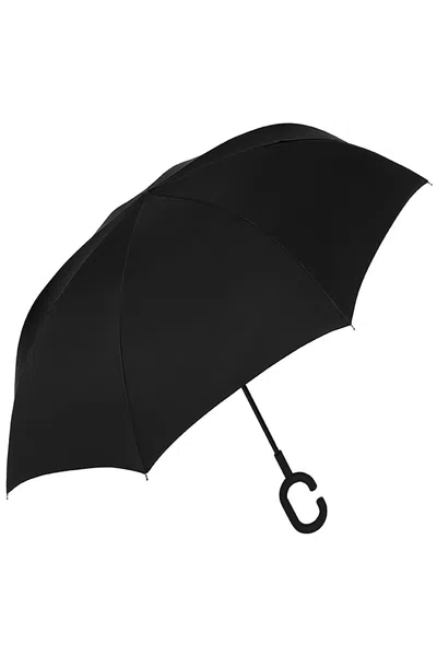 Lands' End Shedrain Unbelievabrella Reverse Closing Manual Open Umbrella In Pattern