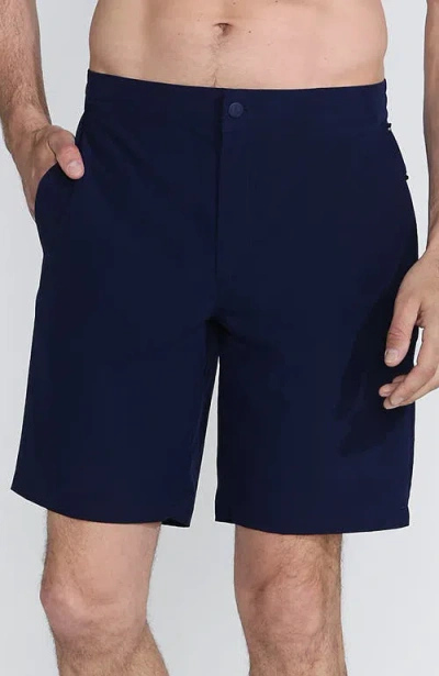 Lands' End Shoreline 9" Swim Trunks In Deep Sea Navy