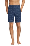 Lands' End Shoreline 9" Swim Trunks In Deep Sea Navy Anchor Geo