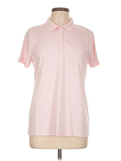 Pre-owned Lands' End Short Sleeve Blouse In Pink