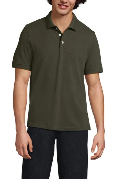 Lands' End Short Sleeve Comfort-first Mesh Polo Shirt In Green