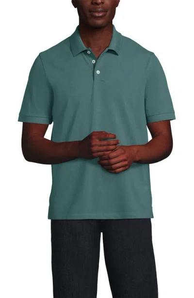 Lands' End Short Sleeve Comfort-first Mesh Polo Shirt In Green
